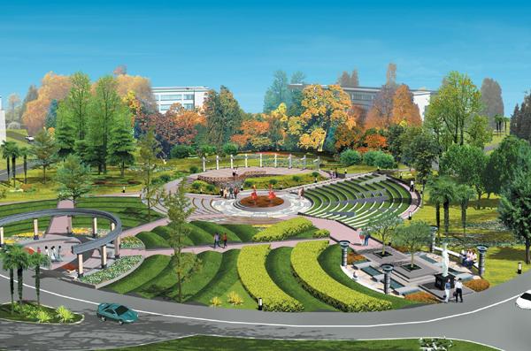 美丽田园园林提供广场街区园林景观绿化工程服务(图)
